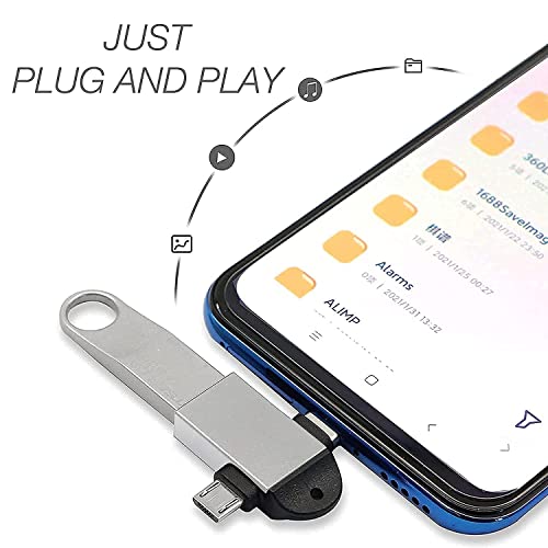 Image of TROXXON 2 in 1 Type C and Micro OTG Male to USB A 3.0 Female High Speed Data Transfer for Laptop Mobiles Tablet Smartphone Compatible C Type and Micro OTG Adapter Connector Devices