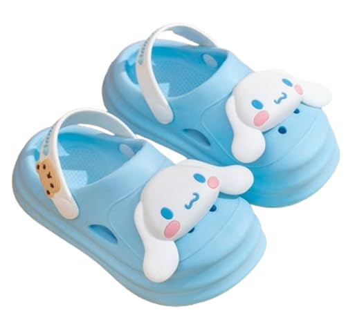 Many Rainbows Cinnamoroll & Bear Clogs Slip on Water Shoes Casual Summer for Toddlers Kids Children - XL Size Blue