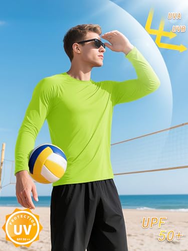 KEFITEVD Men's UV Sun Protection UPF 50+ Shirts Long Sleeve Rash Guard Workout Quick Dry Shirt for Hiking Fishing Swimming2