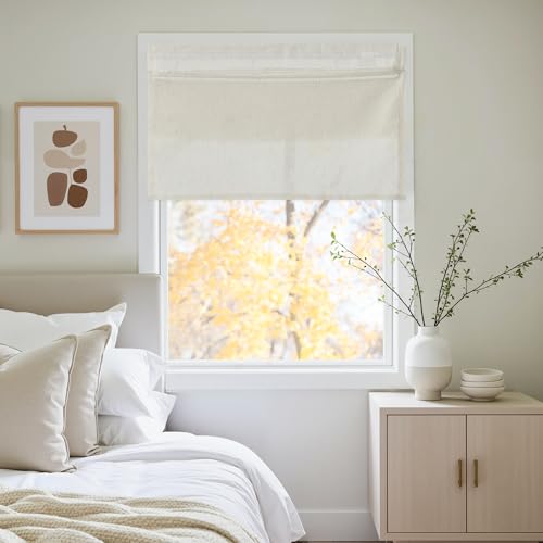 PONY DANCE Tenda Senza Buchi alla Finestra Tende Lino Semitrasparenti,