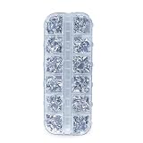 Kit 12 Folhas de Ouro Prata Encapsulamento Unhas Nail Art