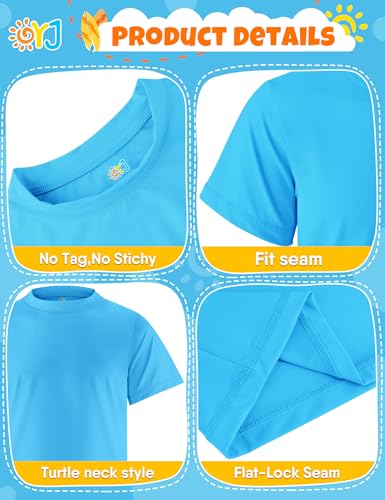 Boys Rash Guard Short Sleeve Swim Shirt UPF+ 50 Rashguard for Toddler Teens Water Sun Shirts Swim Wear Quick Dry4