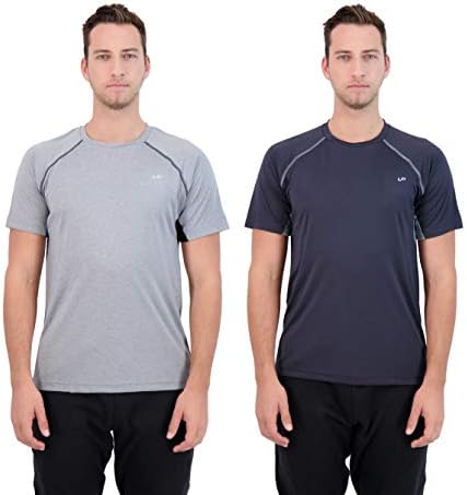 Unipro Multii Pack Mens T-Shirts Quick Dry Performance Active Fit Short Sleeve Tees for Workout Training and Exercise (as1, Alpha, m, Regular, Regular, Gray-Imperial)