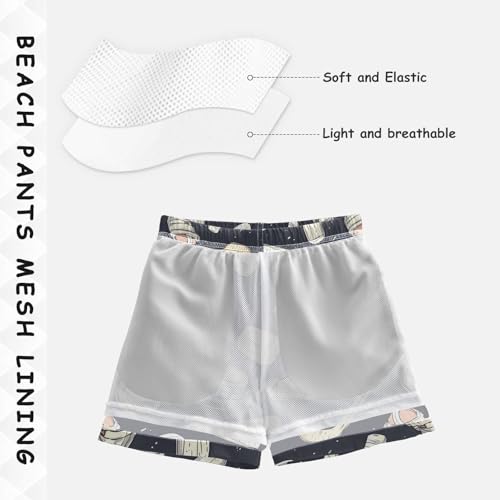 Pigsaly Boys Swim Trunks Hockey Sports Equipment Retro Boys Board Shorts Swimsuit Swimwear Summer Bathing Suit S Multicolor4