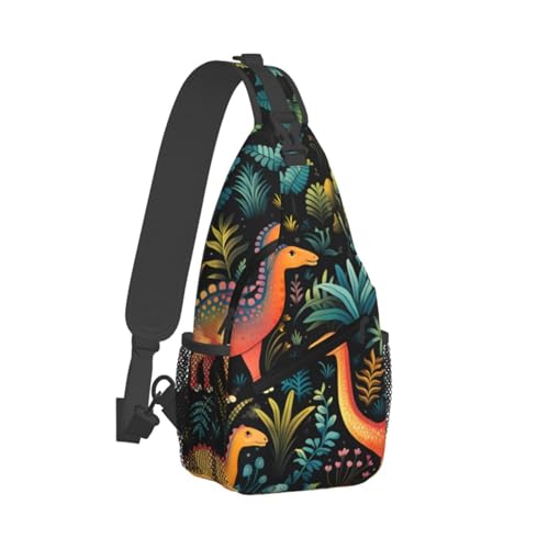 Mochila bandolera unisex con diseño de dinosaurio miniatura 2