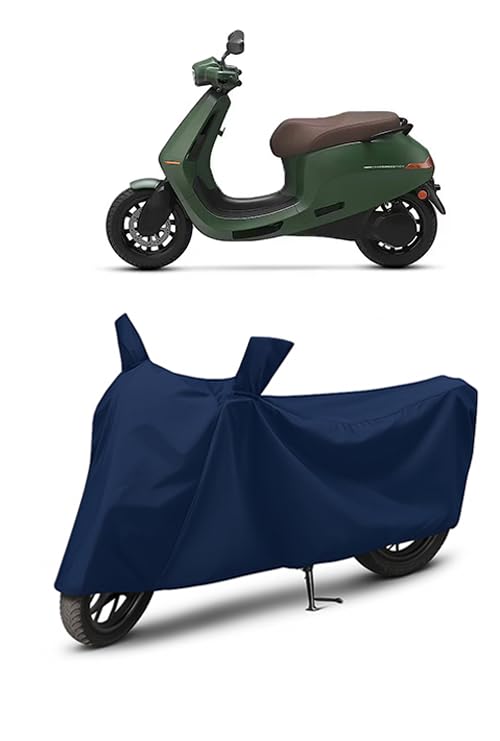 Image of Waterproof Scooty Cover for Ola S1 Pro | All Weather Protection from Rain, Dust, UV Rays & Scratches with Mirror Pockets & Buckle Belt | S1 Pro Scooty Cover