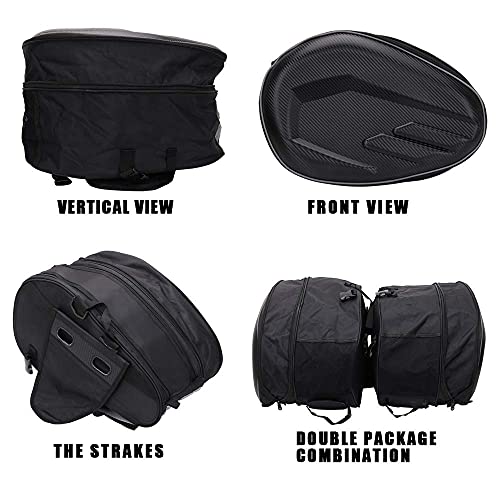 Motorcycle Saddlebags Panniers Waterproof Oxford Cloth Travel Bag 36L-58L Expandable Capacity Saddle Bags