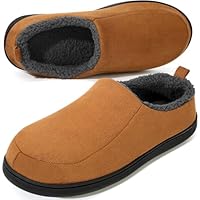 Anmerl Ciabatte Uomo con Memory Foam - Pantofole da Casa Invernali Calde con Soletta in Pile Morbido e Suola Antiscivolo, per Interno/Esterno