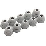 10pcs Double Flange Earbuds for Powerbeats 2 Wireless Headphones Replacement Silicone Eartips Gray