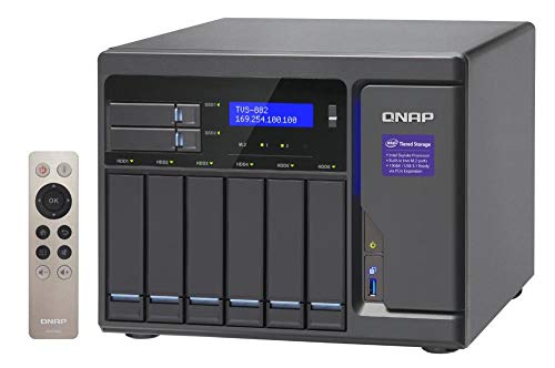 QNAP TVS-882 NAS Torre ETHERNET Gris Intel Core I5-6500, 16 GB DDR4 RAM, 512MB Dom, M.2, SATA, HDMI, LAN, 250W