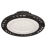 Flujo luminoso: 22000lm Campana Industrial UFO 200W, Chipled Bridgelux, IC Driverless, Blanco frío