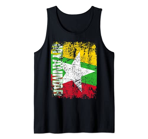 MYANMAR Bandera Hombres Mujeres Niños BIRMANIA Camiseta sin Mangas