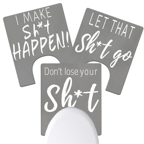 Homantic Fun Toilet Rug Bath Mat 3 Pieces U Shaped Toilet Mat for Bathroom 24x20 Water Absorbent Fun White Elephant Gift Idea for Brother, Husband, Boys, Boyfriend Gray Funny Bathroom Rug Set of 3