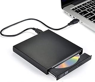 External CD DVD Drive, Blingco USB 2.0 Slim Protable External CD-RW Drive DVD-RW Burner Writer Player for Laptop Notebook PC Desktop Computer, Black