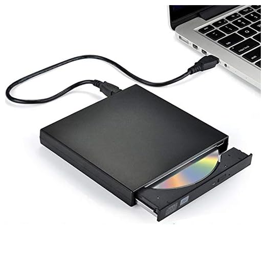 Blingco External CD DVD Drive, USB 2.0 Slim Protable External CD-RW Drive DVD-RW Burner Writer Player for Laptop Notebook PC Desktop Computer, Black