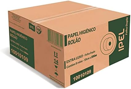 Papel Higiênico Folha Dupla 250m CX 8 RL Ipel