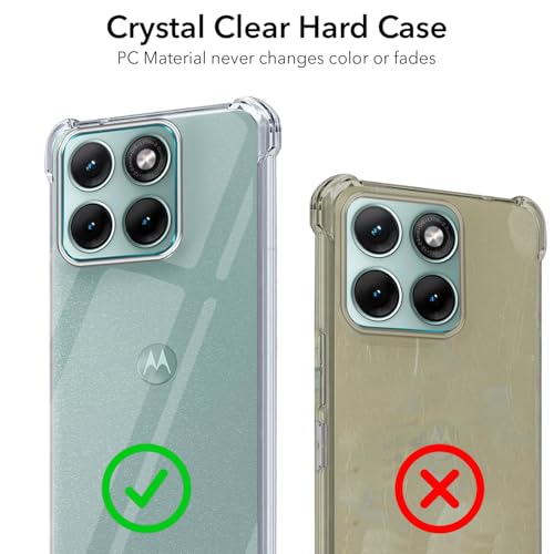 Image of Jkobi Shockproof Crystal-Clear Back Cover for Motorola Moto Edge 70 Fusion (Anti Yellow Case | Drop & Camera Protection | Hard Polycarbonate)