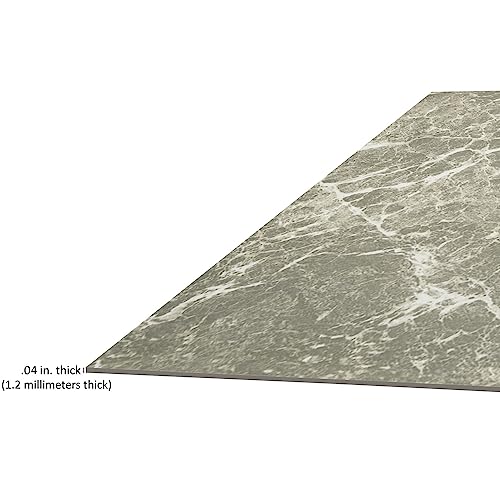 Image of Nexus Self Adhesive 12-Inch Vinyl Floor Tiles, 20 Tiles - 12 inch x 12 inch, Grey Marble - Peel & Stick, DIY Flooring for Kitchen, Dining Room, Bedrooms & Bathrooms by Achim Home Decor