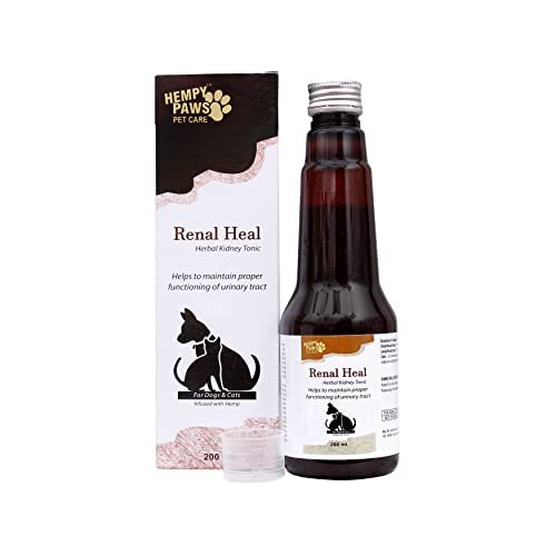 See full amazon price history chart for HempyPaws Dog and Cat Renal Heal Herbal Dog Supplement Kidney Tonic Infused with Seed Oil - Enhances Kindney Performance & Protects from UTI,Urinary Problems Pack of 2 (400 Ml, 2X 200) HempyPaws Dog and Cat Renal Heal Herbal Dog Supplement Kidney Tonic Infused with Seed Oil - Enhances Kindney Performance & Protects from UTI,Urinary Problems Pack of 2 (400 Ml, 2X 200) (B0C1ZP3LKS) Amazon Price History, Amazon Price Tracker