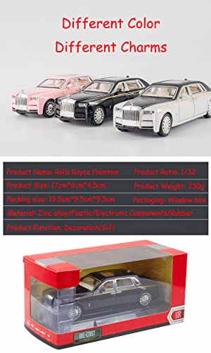 Alloy Collectible Black Rolls Royce Phantom Toy Pull Back Vehicles Diecast Model Car #TOP5