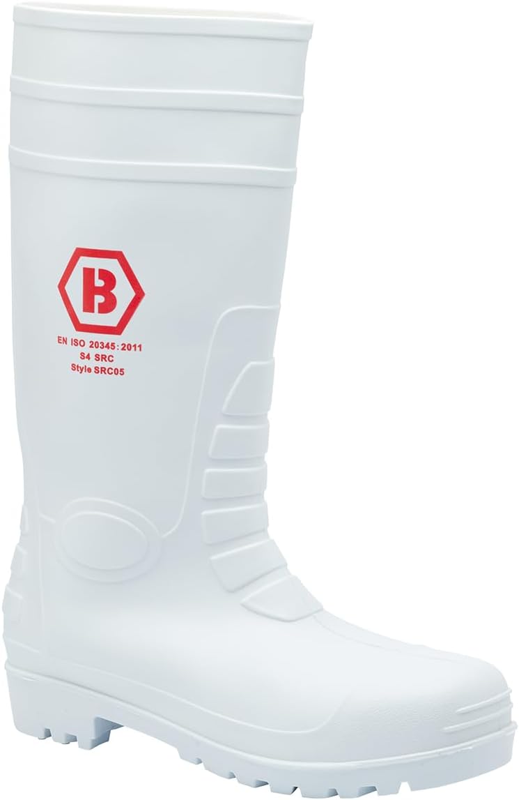 Blackrock White Safety Wellingtons for Men and Women, Steel Toe Cap Wellington Boots, Food Safety Wellingtons, White Wellies - (Size UK 7 / EU 41)