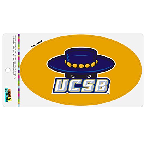 GRAPHICS & MORE UC Santa Barbara Secondary Logo Automotive Car Refrigerator Locker Vinyl Euro Oval Magnet
