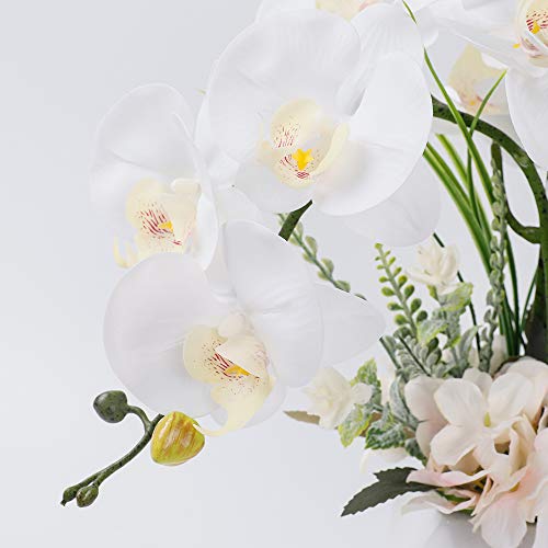 Orchidée phalaenopsis artificielle de qualité supérieure avec vase