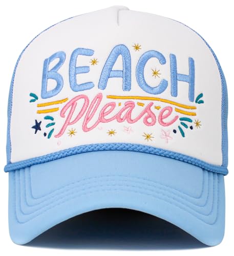 Image of Vacation Beach Camping Womens Baseball Cap Distressed Vintage Unconstructed Embroidered Patch Hat