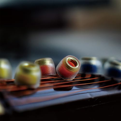 Image of TANGZU Tang Sancai Noble Earbud Tips, Brass IEM Ear Plugs, Replaceable Liquid Silicone Medical Grade Hypoallergic Wide Bore Eartips, Optional XS /S /M /L Size for in Ear Earphones (Each Size- 4 Pairs)