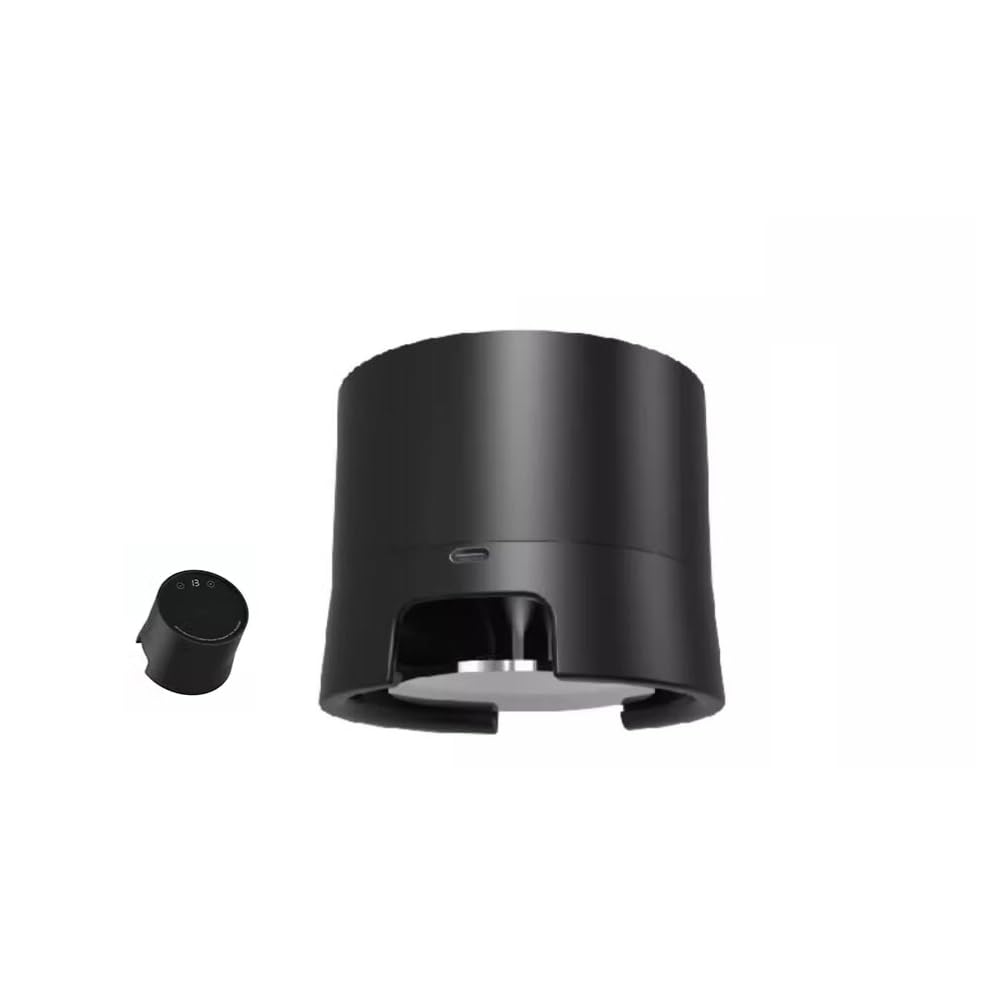 Tampador automático de café, 58 mm, 20 ajustes, presión de 20 bares, recargable, color negro y dorado, prensa plana en polvo de café portátil para Expresso (negro)