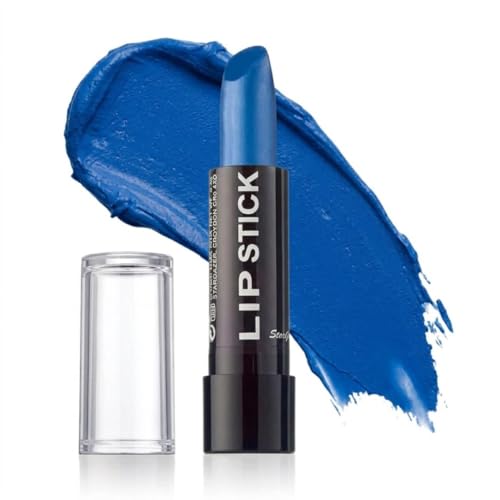 Image of Stargazer Rich Blue Lipstick 105 - Creamy Long-Lasting Colour with Gloss Finish - Soft Pigmented for Everyday Wear - Cruelty-Free - Made in the UK - 5.2 g