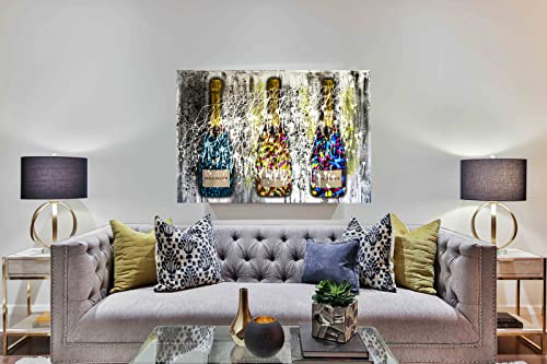Tableau Magic Canvas Art Champagne impression alu Dibond deco murale 80x60 - 7