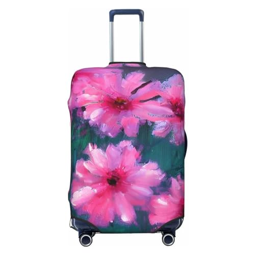 Pink Flowers Luggage Covers For Suitcase Approved,Suitcase Cover Protector Fit 18-32 InchLuggage