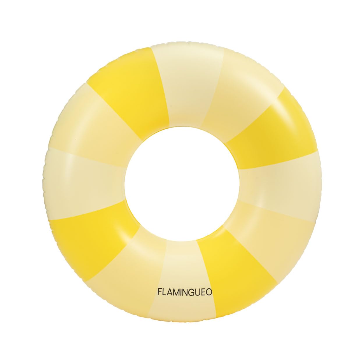 Flamingueo Gonfiabile Gigante - Per Spiaggia e Piscina - Forma Ciambella - Design Bicolore - PVC Resistente - Doppia Valvola
