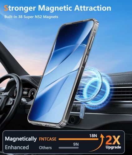 Image of DIZORO Crystal Clear Magnetic Compatible with Samsung A36 Back Cover case with Anti-Yellow ( Compatible with Magsafe ) Anti-Scratch | Shockproof Transparent Cover