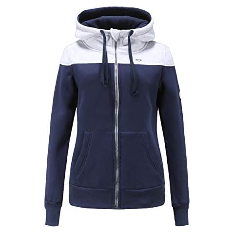TrendiMax Women Hoodies Winter Sweatshirt Warm Hoodie Zip Up Fleece Hooded Zipper Hoody Outerwear Jacket Coat Long Sleeve Jumper Tops Hooded Jumper Black Cover