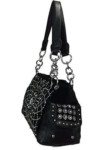 Star Flower Concealed Carry Purse Rhinestone Western Handbag2