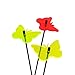 Produktbild Sun Catcher Garden Decor Sonnenfänger 3 Kleinen leuchtenden Schmetterlinge Besondere Garten Dekoration für Garten Balkon Terrasse Geschenk, Farbe:rot/gelb/grün