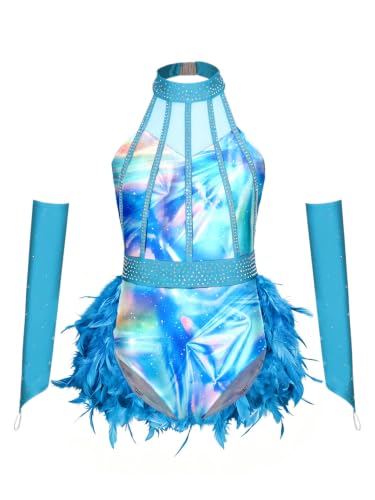 Unitard danse fille anti-irritation combinaison scintillante de jazz moderne