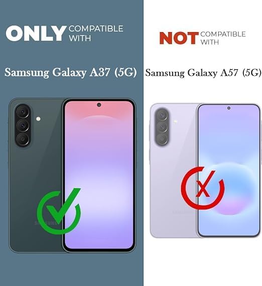 Image of Jkobi Silicone Back Cover Case for Samsung Galaxy A37 5G (Clear Shockproof Case with Camera Protection | Soft and Flexible | Transparent)