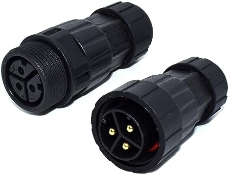 JINKAIMING M25 Wire to Wire 3 Pin Connector Male and Female Welding Cable Electrical Plug Waterproof IP67 for WVC Solar Grid Tie Micro Inverter Power AC Cable