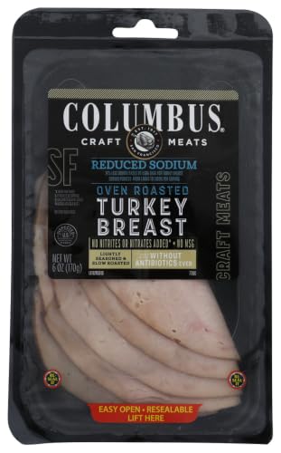 COLUMBUS Reduced Sodium Oven Roasted Turkey Breast, 6 Oz