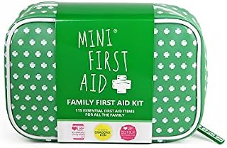 Family First Aid Kit - 115 Pieces Including Plasters, Bandages, Burn Gel, Thermometer, Cold Pack - for Car, Home, Travel, Camping and Hiking - As Seen on Dragons' Den