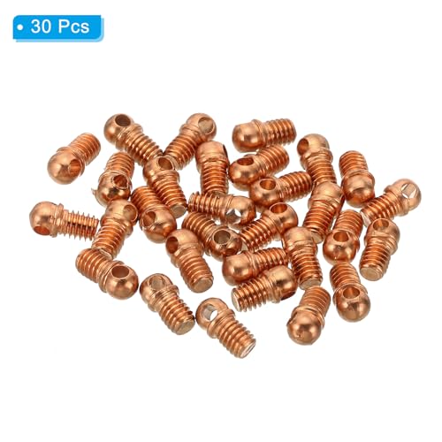 Image of PATIKIL M4x0.7 Eye Bolts, 30 Pack Screw Hook Loop Ring Decorative Light Fixture for Candle Pendant Lamp Chandelier DIY Project, Rose Gold