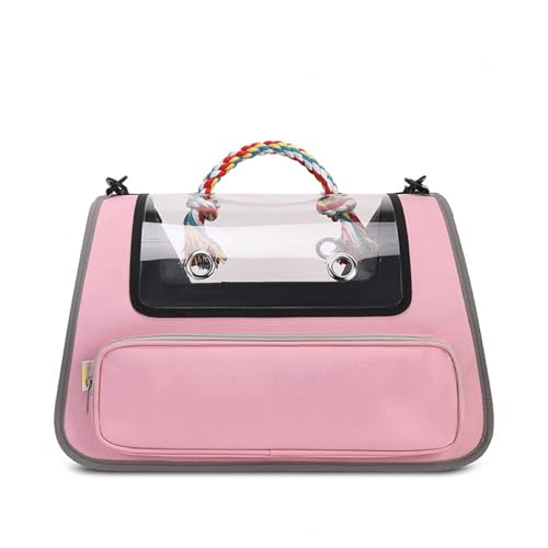 猫 キャリーバッグ 軽くて持ち運びやすい ペットキャリー 猫 耐荷重7kg ペット キャリー付き 大型猫・小型犬用,Pink