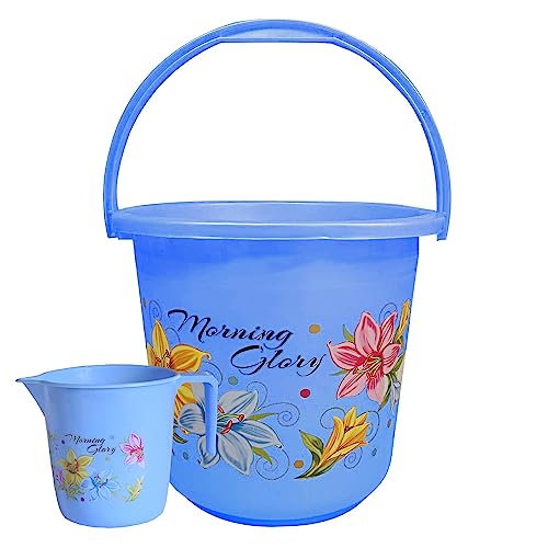 Urbane Home Bucket and Mug for Bathroom|Plastic Bucket Set for Bathroom|Pack of 2|Blue (B0C7LBLXG2) Amazon Price History, Amazon Price Tracker
