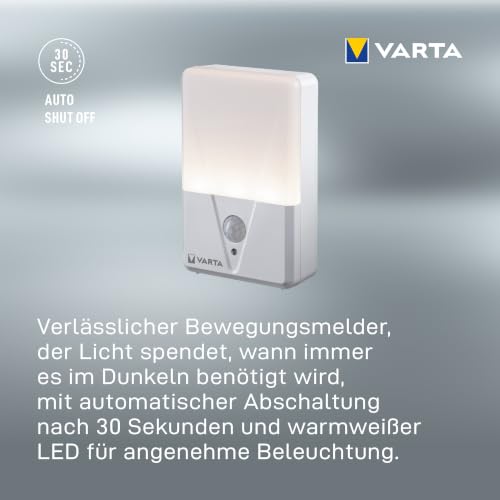 VARTA Nachtlicht mit Bewegungssensor LED inkl. 3x AAA Batterien, Motion Sensor Night Light, einfache Installation: Schraube… – Ansicht 5