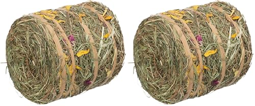 TRIXIE Rouleau de Foin avec des Fleurs, 500 g - 60798 (Lot de 2)