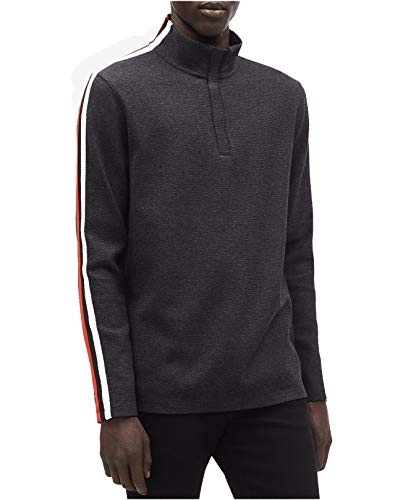 Calvin Klein Mens 1/4 Ribbed Pullover Sweater