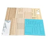 【Architektur-Modellbau】: Architektur-Holzhaus-Schlachtfeld-Ruinen-Szene im Maßstab 1:35 im europäischen Stil, Gebäudemodell, und unbemalt.